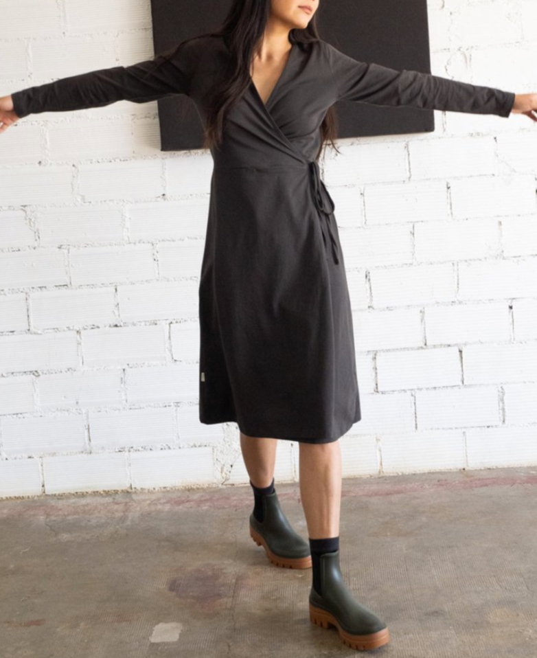 Crossover - long sleeve dress - Eco