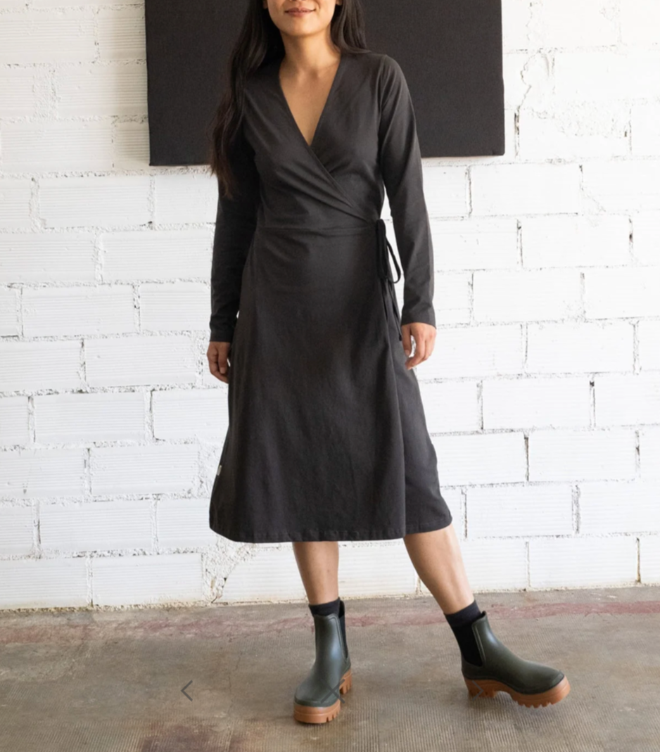 Crossover - long sleeve dress - Eco